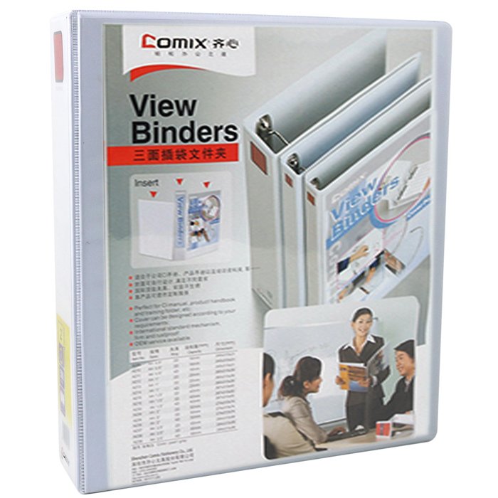 Comex - A4 4-ring binder, capacity 500 sheets, 50 mm - white