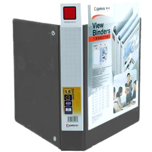 Comex - A4 3-ring binder, 400-sheet capacity, black