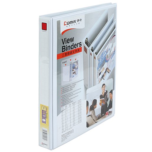 Comex - 4-ring binder, 250-sheet capacity - white, A4 size