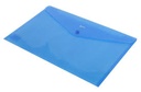 Comex - Transparent File Folder with Button, Envelope Shape - Colored, Size F/C Bag, Pack of 12 Pieces