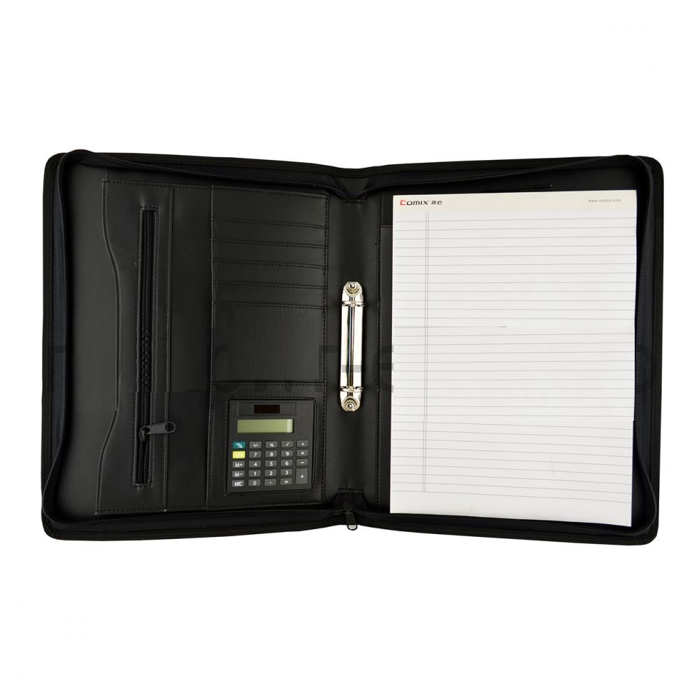Comex - 2-ring zipper bag with calculator