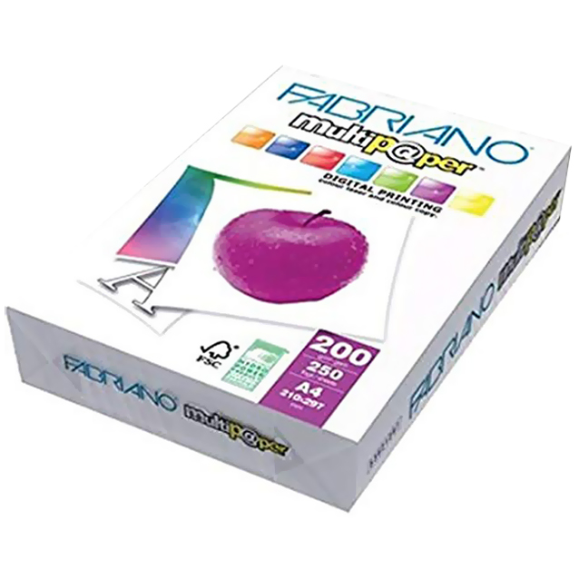 Fabriano - Thobe multi-use printing paper 200 grams, 250 sheets - white - A4
