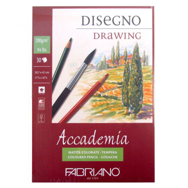 Fabriano - Academia Wire Sketchbook 30 Sheets 200gsm A3