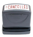 X-Stamper - Inked stamp with the words "Cancelled"