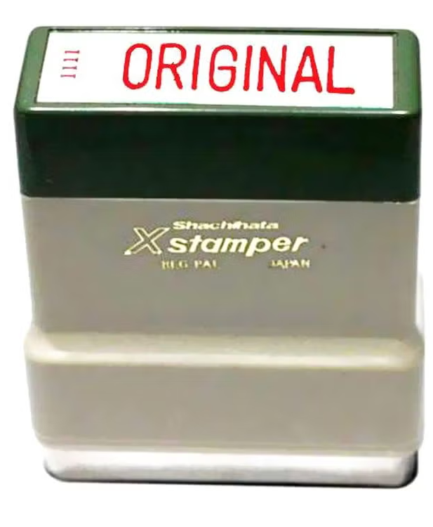 X-Stamper - ختم محبر بعبارة  " أصلي " 