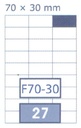 FUTURE - Multi-Purpose Labels 27 Pieces White 100 Sheets - A4