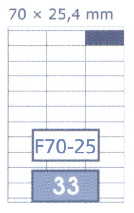 FUTURE - Multi-Purpose Labels 33 Pieces White 100 Sheets - A4