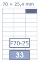 FUTURE - Multi-Purpose Labels 33 Pieces White 100 Sheets - A4