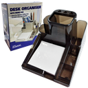 Elson - Desk Organizer, Paper and Pen Holder - Transparent Brown