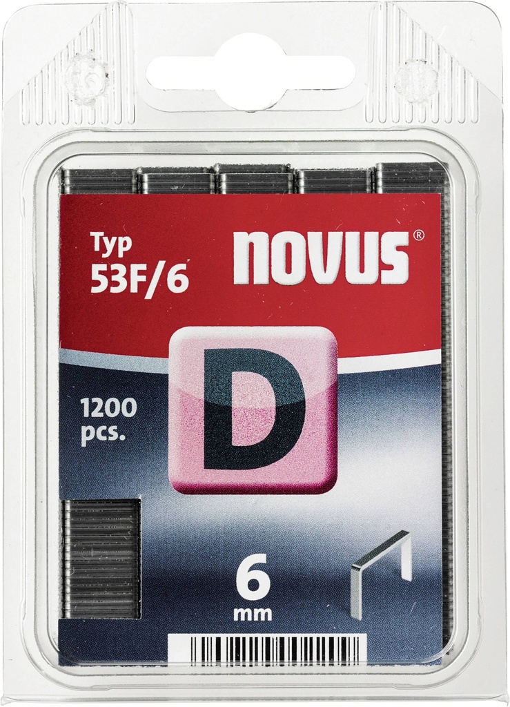 Novus - Staples No. 53F/6, pack of 1200 staples