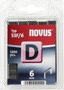Novus - Staples No. 53F/6, pack of 1200 staples