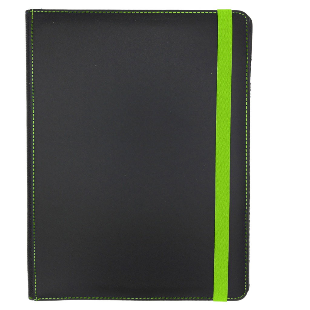 ساب - شنطة يدوية مع دفتر ملاحظات - لون اسود/اخضر