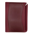 Saab - zippered handbag with notebook + calculator - red color