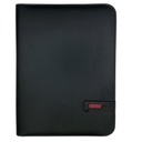 Saab - zippered handbag with notebook - black/red color
