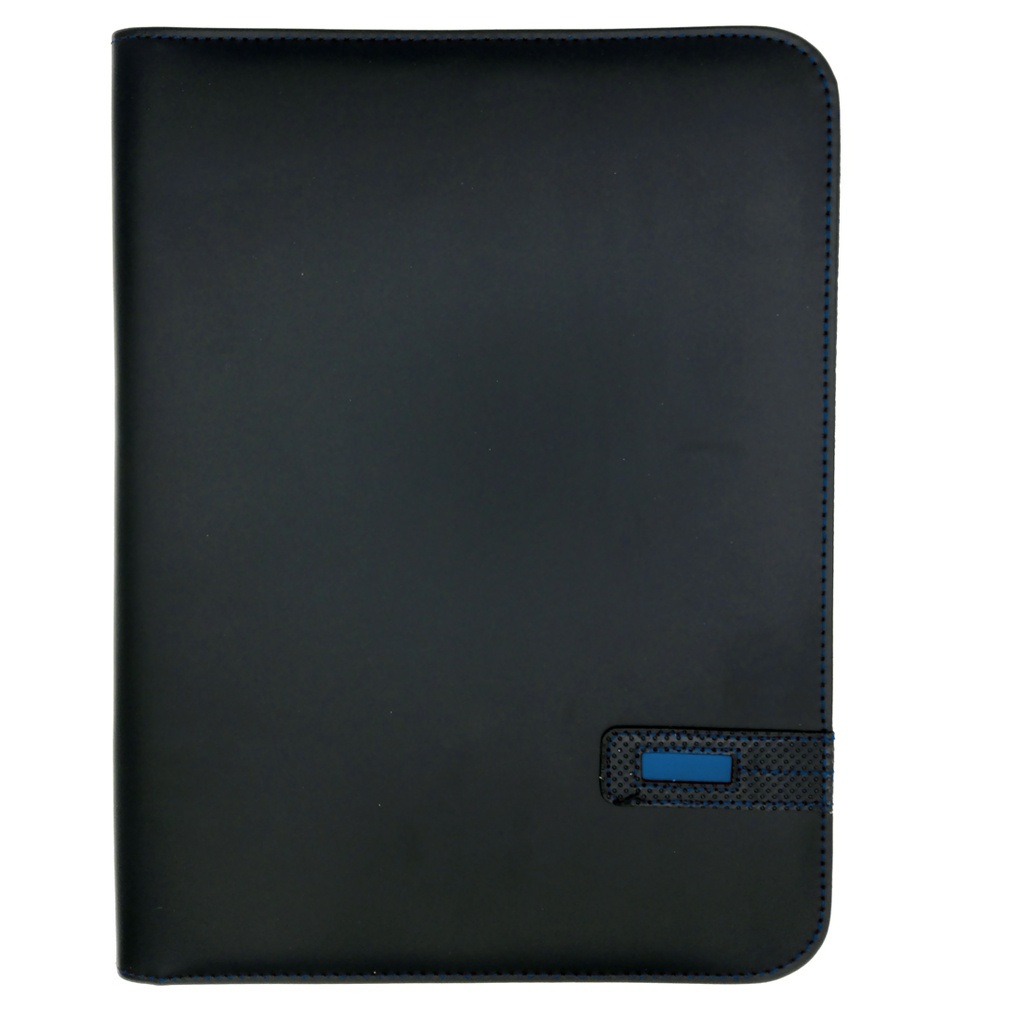 Saab - zippered handbag with notebook - black/blue color