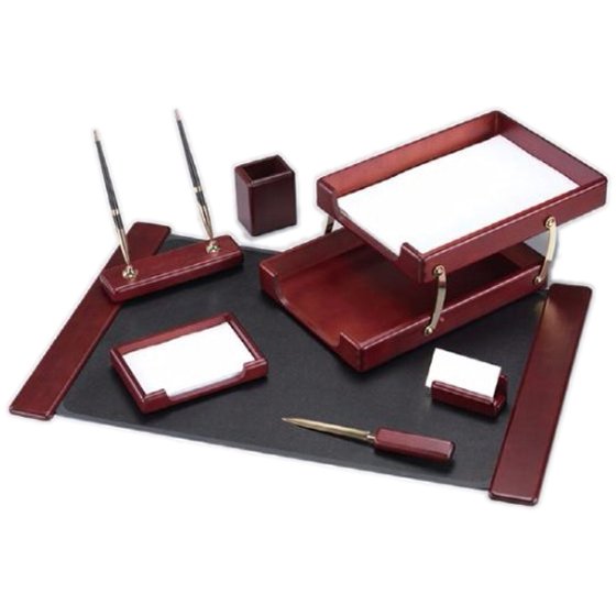 Kong Ping - Dark Oud 7-Piece Desk Set - Black Base