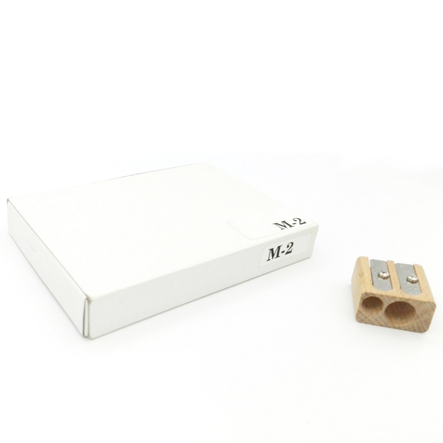 Marco - Wooden Sharpener with Two Holes, Pack of 12 Pieces - M2
