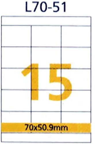 RIKLABEL - Multi-Purpose Labels 15 Pieces White - 100 Sheets A4 Size