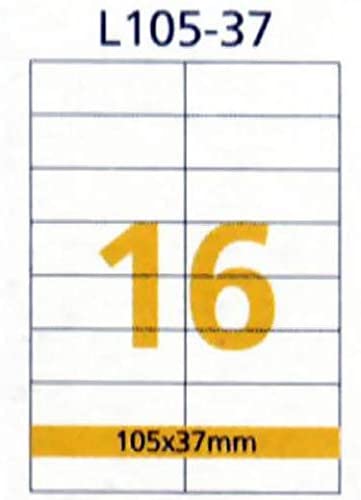 RIKLABEL - ملصقات متعددة الأغراض 16 قطعة أبيض- 100 ورقة مقاس A4