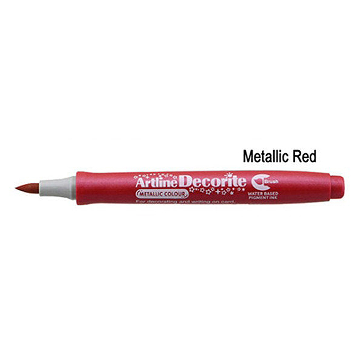 Art Line - Decorate pen, 3 mm, metallic - glossy red color, box of 12 pens