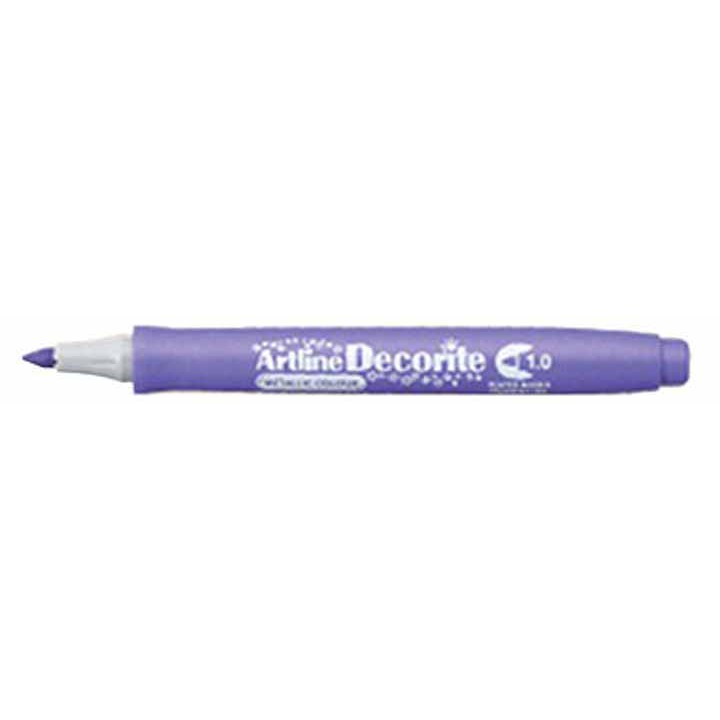 Art Line - Decorate Pen 1mm Metallic - Purple, Pack of 12 Pens