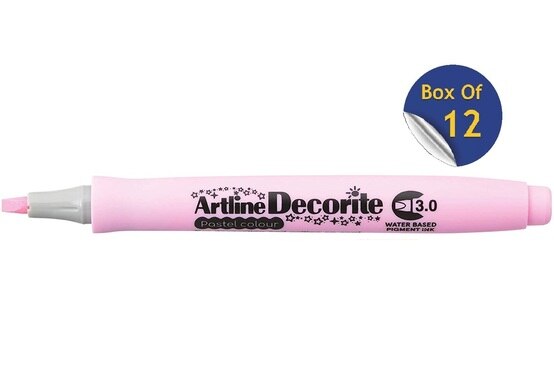 Art Line - Decorate Pen 3 mm Pink - Pack of 12 Pens