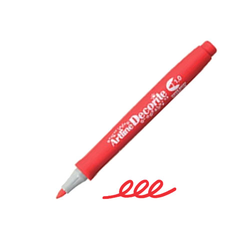 Art Line - Decorate pen 1 mm - red color, box of 12 pens