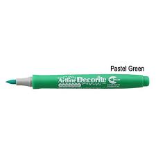 Art Line - Decorate Pen, 1 Green Color, Pastel Pen, Box of 12 Pens