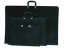 Binder Max - Bag-shaped portfolio with handle and zipper, A2 size - Black