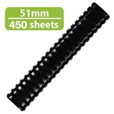Binder Max Spiral Binding Binding Rings 21 Rings 51mm (450 Sheets) Box Pack of 50 Pieces - Black