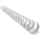 Binder Max - Snail Binding Binding Rings 21 Rings 25mm (210 Sheets) Box Pack of 50 Pieces - White