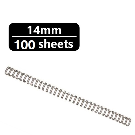 Binder Max - Black Binding Snail 21 Rings 14mm Pack of 100 Pieces