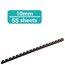 Binder Max - Black Spiral Binding, 21 Rings, 55 Sheets - 100 Pieces