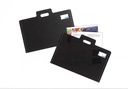 Binder Max - bag-shaped folder for papers and documents with one pocket handle - black - A2 size