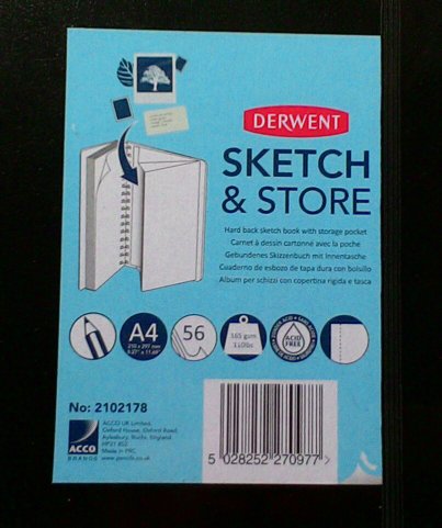 Derwent - A4 paper drawing notebook - wire - white - lengthwise, 56 pages, 165gsm