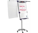 Rexel - Magnetic Flip Chart Holder, Wheels, Arms to Hold Extra Pages, and Pen Holder - NOBO