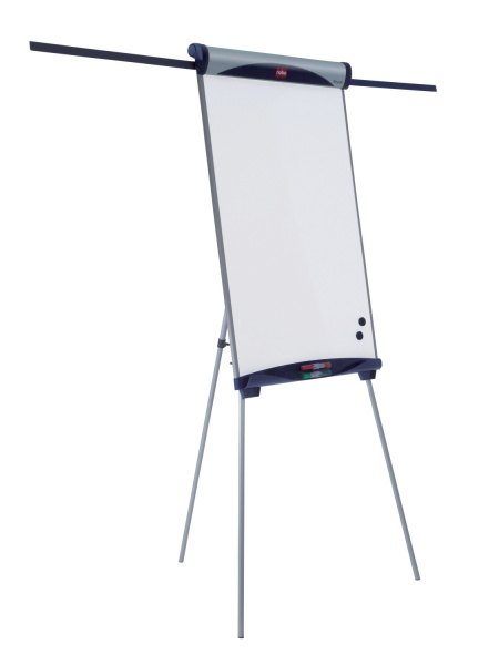 Rexel - Magnetic Flip Chart Holder with Three Legs and Arms to Hold Extra Pages and Pen Holder - NOBO