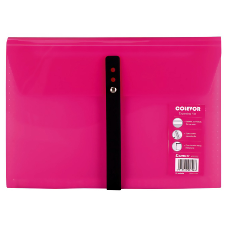 Comex - A4 COLEVOR 13 Pocket File Folder - Colored