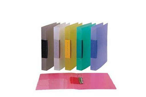 كومكس - حافظة اوراق 2 حلقة A5 غلاف شفاف ملون 25 ملم