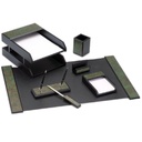 Kong Ping - 7-piece marble desk set - base color is black