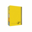 Lined Notebook 5 Subjects 96 Sheets Yellow - Brio