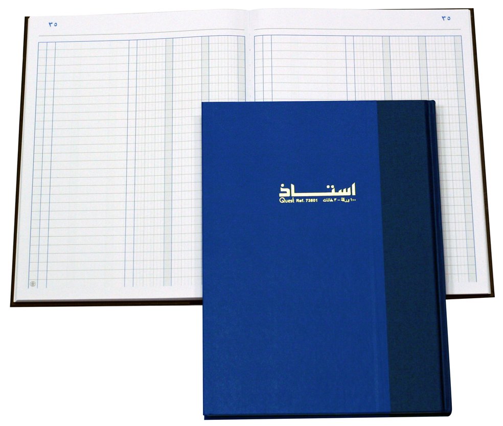 Ledger notebook, 96 sheets - 3 columns - B4 size - color