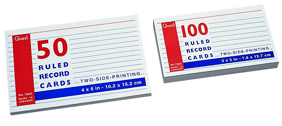 Basil Brothers - lined research cards, 12.7*20.3 cm - 50 sheets