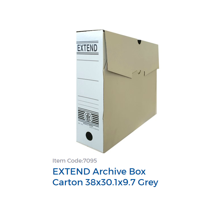 Cardboard archive box from Basil Brothers, size 38*30.1*9.7 - gray