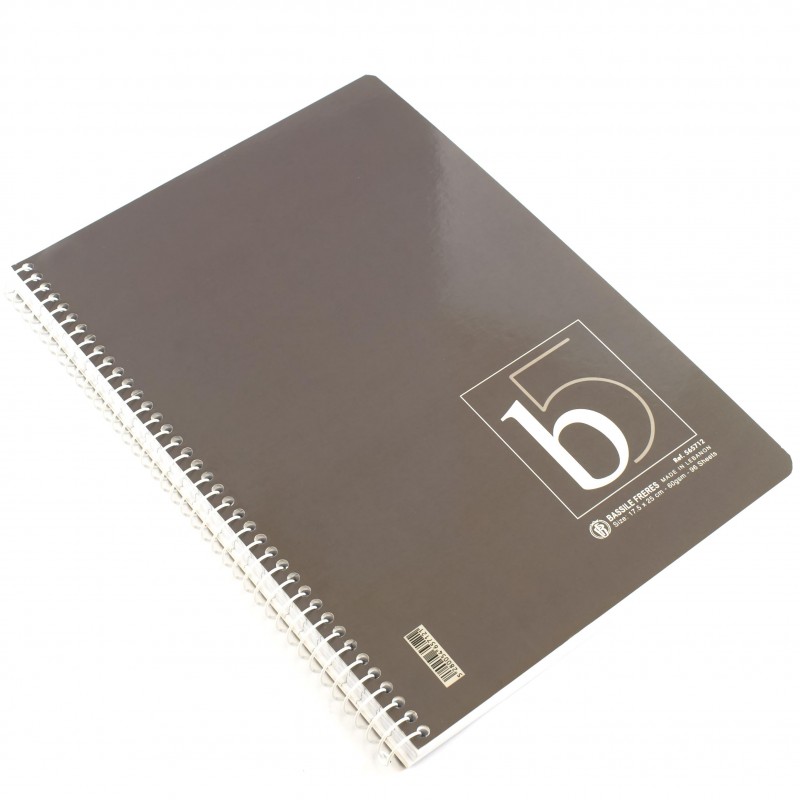 Basil Brothers - Lined wire notebook, 96 sheets, B5 paper cover