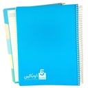 Basil Brothers - Opaline University wire notebook, 5 subjects, 192 sheets, lined, 70 grams