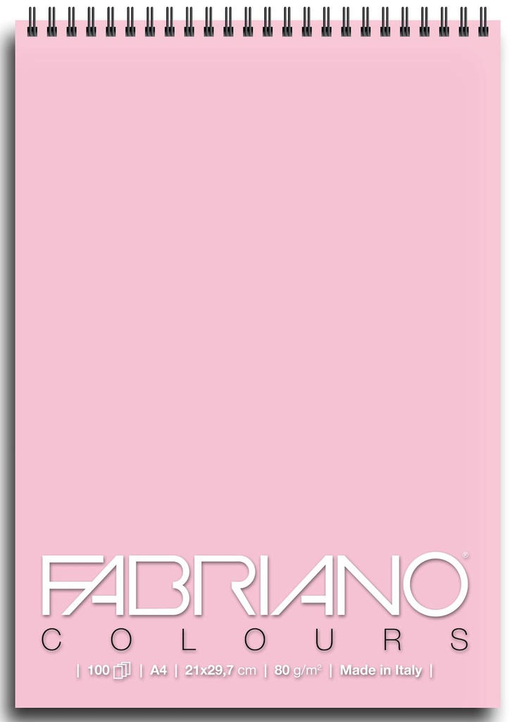 Fabriano - pink wire notebook 21*29.70 cm - 80 grams - 100 sheets