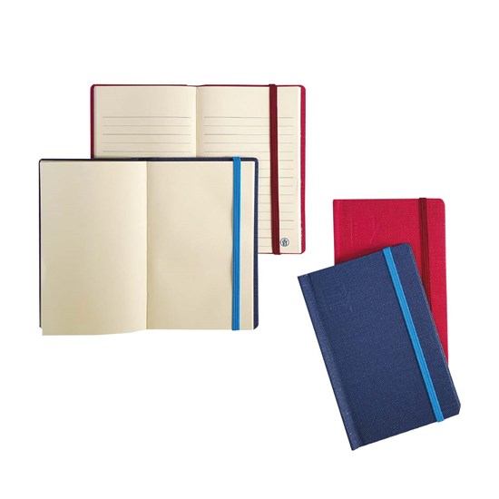 Basil Brothers - lined pocket notebook, hard cover - rubber, 96 sheets - A6 size