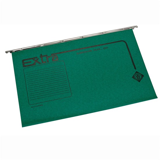 Extra green file hanger - pack of 100 files without plastic and iron