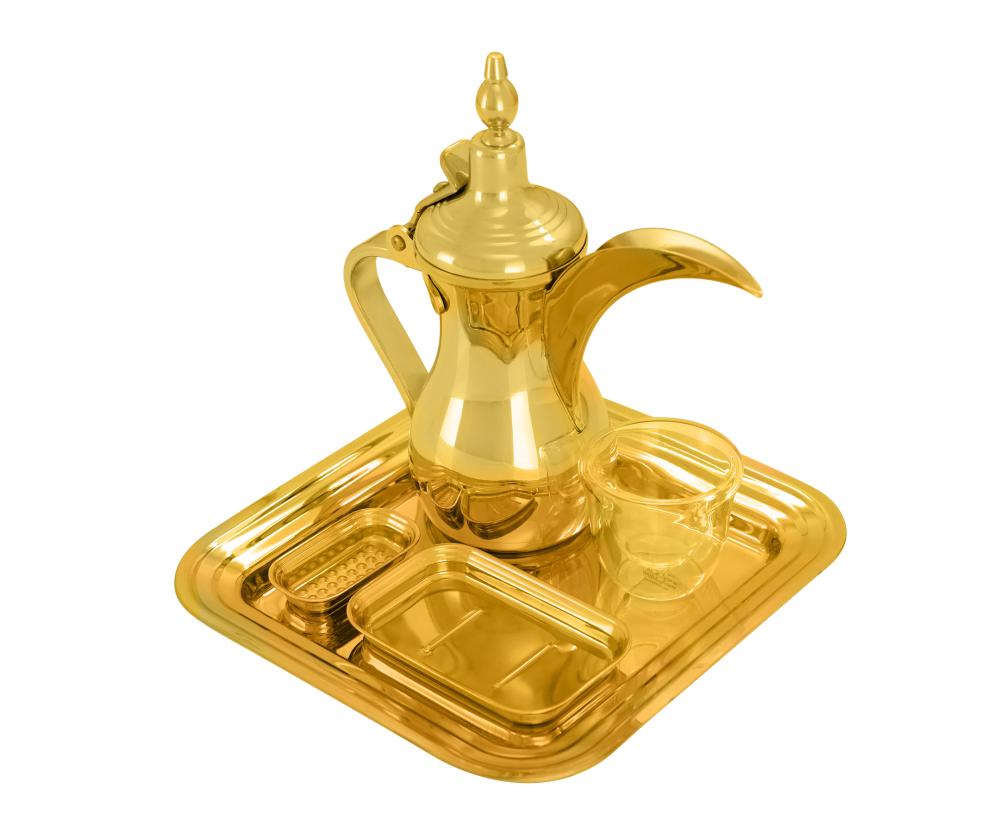 Dallah serving set, 5 pieces, gold